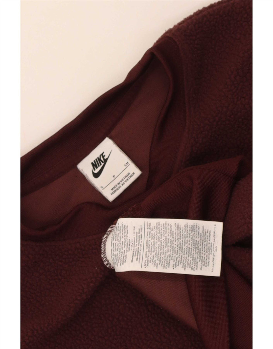 Nike - Jersey de forro polar para mujer, talla pequeña, color marrón, poliéster