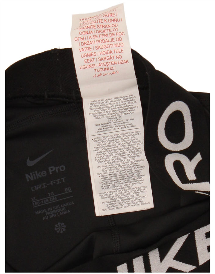 Leggings NIKE Dri Fit Graphic para niñas 13-14 años XL Poliéster negro