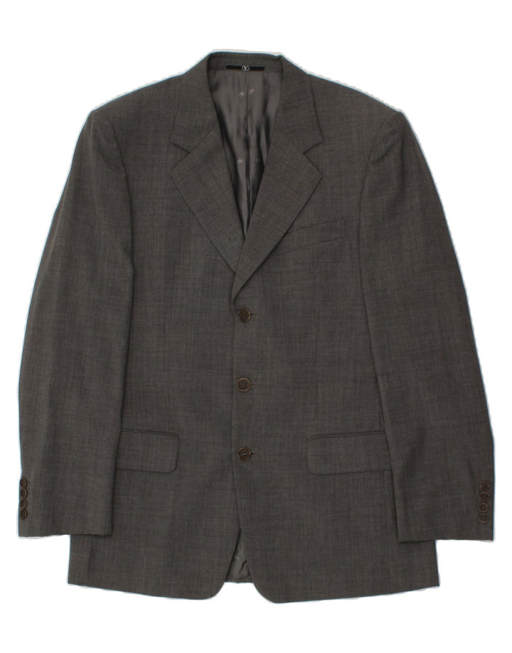 VALENTINO Conjunto de 2 piezas de 3 botones para hombre IT 48 Medium W38 L32 Lana virgen gris