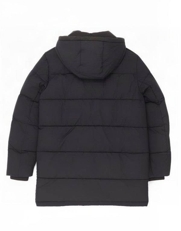 Tommy Hilfiger Chaqueta acolchada con capucha para hombre UK 38 Medium Azul marino Poliéster