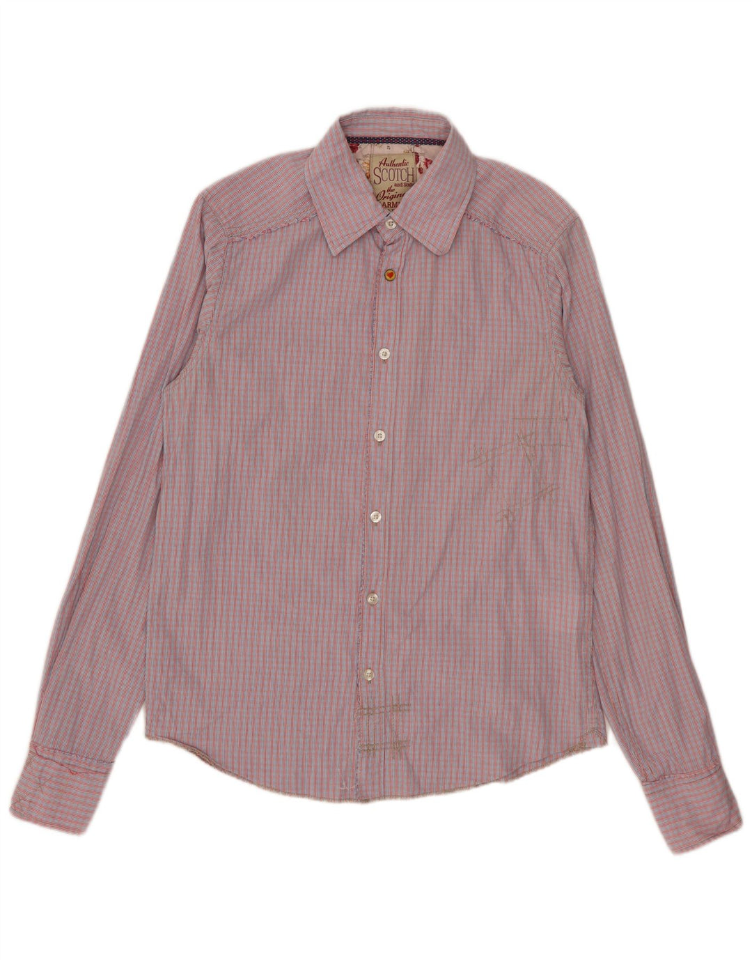 Camisa Scotch & Soda Hombre Small Red Check Algodón