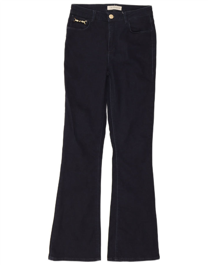 Vaqueros Trussardi Mujer Acampanados W26 L31 Azul Marino Algodón