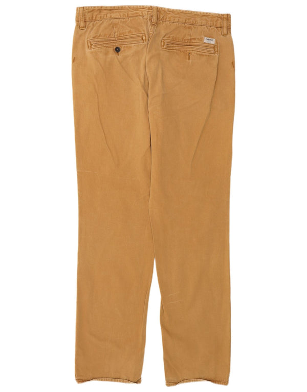 Timberland Mens Slim Chino Trousers W34 L31 Beige Cotton