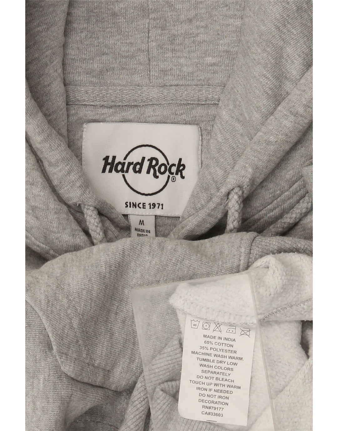 Hard Rock Cafe Jersey con Capucha Desgastada Bruselas para Hombre Gris Medio Moteado