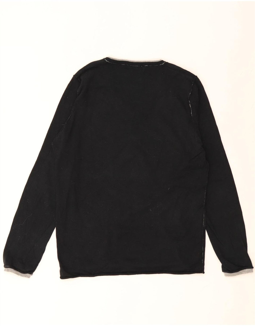 ZARA Jersey con Cuello en V para Niño 13-14 Años Mediano Negro