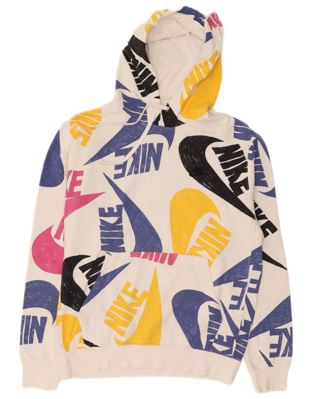 Nike Jersey con capucha y gráfico gráfico de algodón blanco mediano para hombre