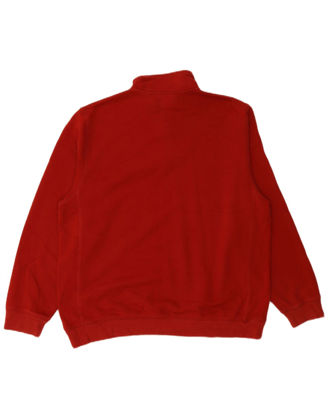 IZOD - Sudadera con cuello y cremallera para hombre, talla XL, algodón rojo