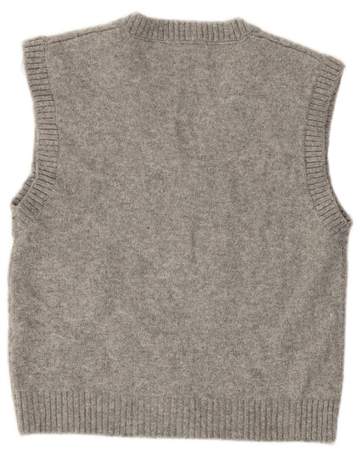 Zara Mujer Crop Vest Tank Top UK 10 Small Gris