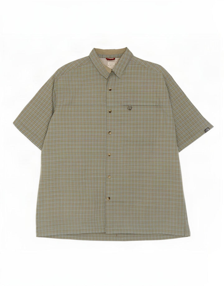 The North Face Camisa Manga Corta Hombre XL Green Check Modal