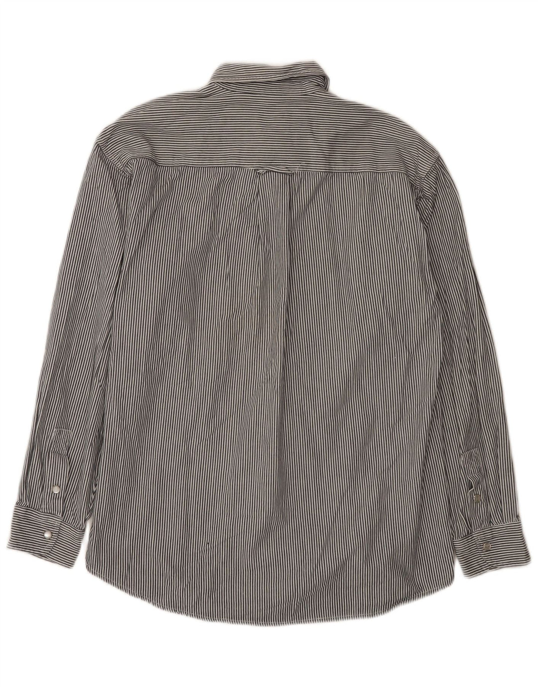Camisa Wrangler Hombre Algodón Rayas Pintadas Gris Medio