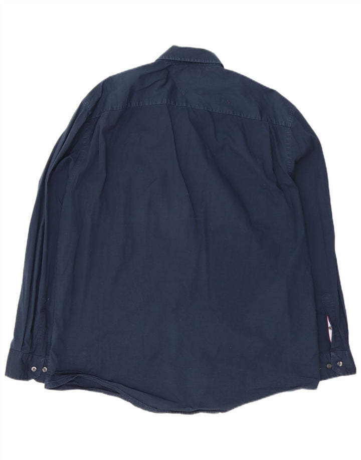 Tommy Hilfiger Camisa para hombre 2XL Azul marino Algodón