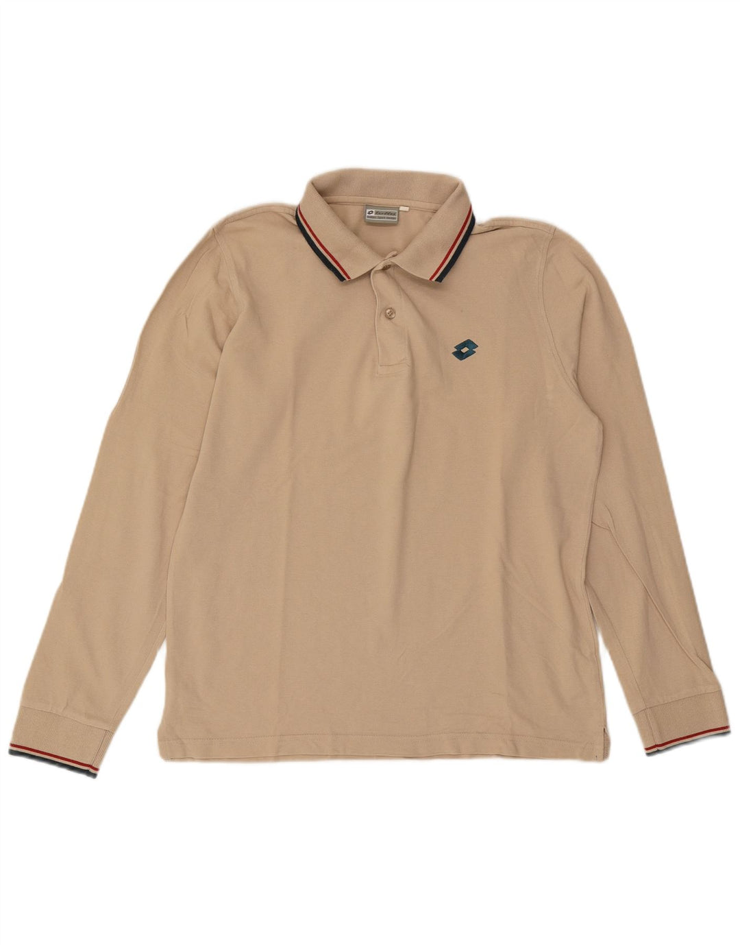 Lotto Polo De Manga Larga De Algodón Beige Medio Hombre