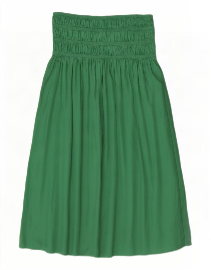 Marks & Spencer Falda larga para mujer UK 10 Small W34 Poliéster verde