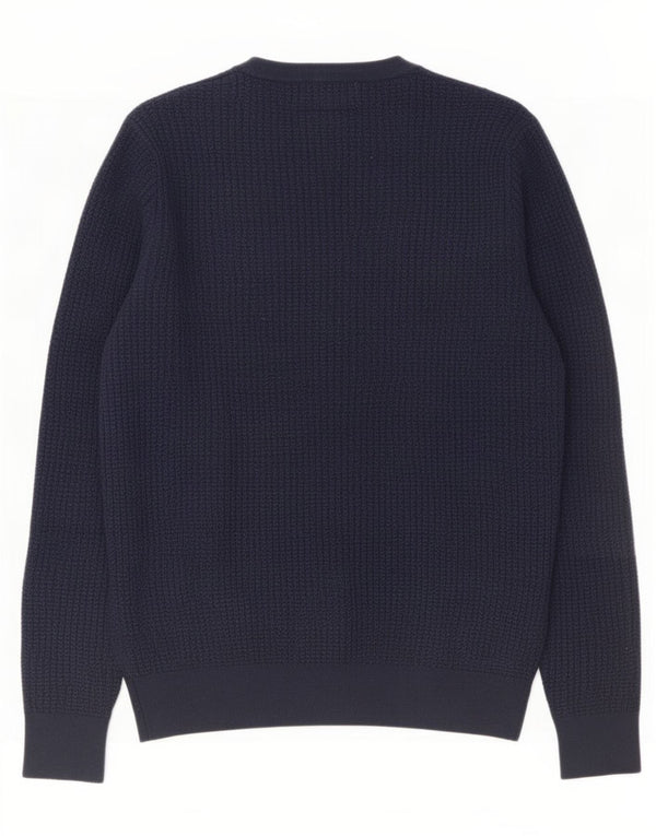 Cárdigan Reiss para hombre de algodón azul marino mediano