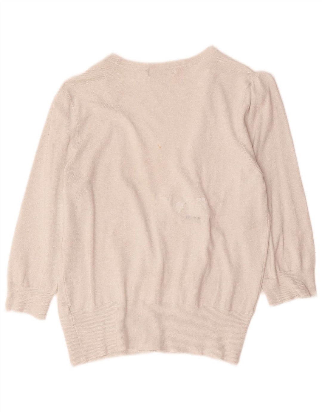 Marks & Spencer Suéter tipo cárdigan de manga 3/4 para mujer UK 40 Mediano Blanco roto
