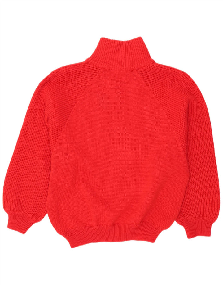 Skipper's Suéter tipo jersey con cuello y botones para hombre IT 48 Lana roja mediana