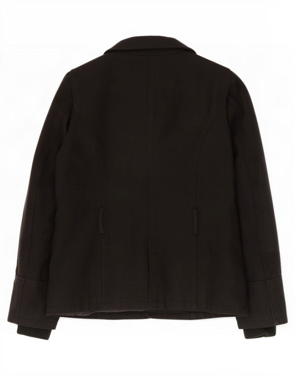Zara Mujer Chaqueta Cortavientos UK 46 Grande Lana Negra