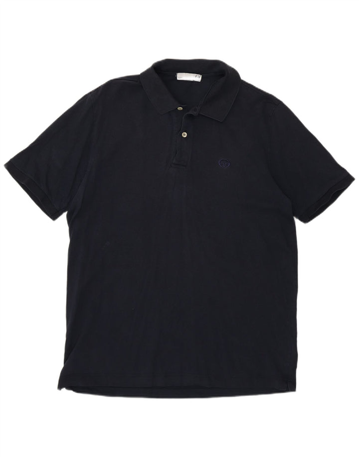 Sergio Tacchini Polo para hombre grande azul marino
