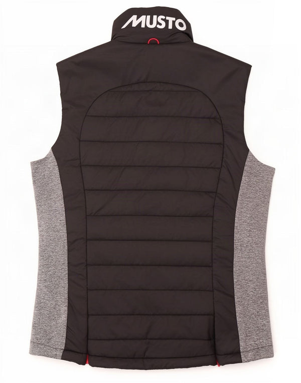 Musto Chaleco Acolchado Para Mujer UK 40 Mediano Negro Colorblock Poliéster