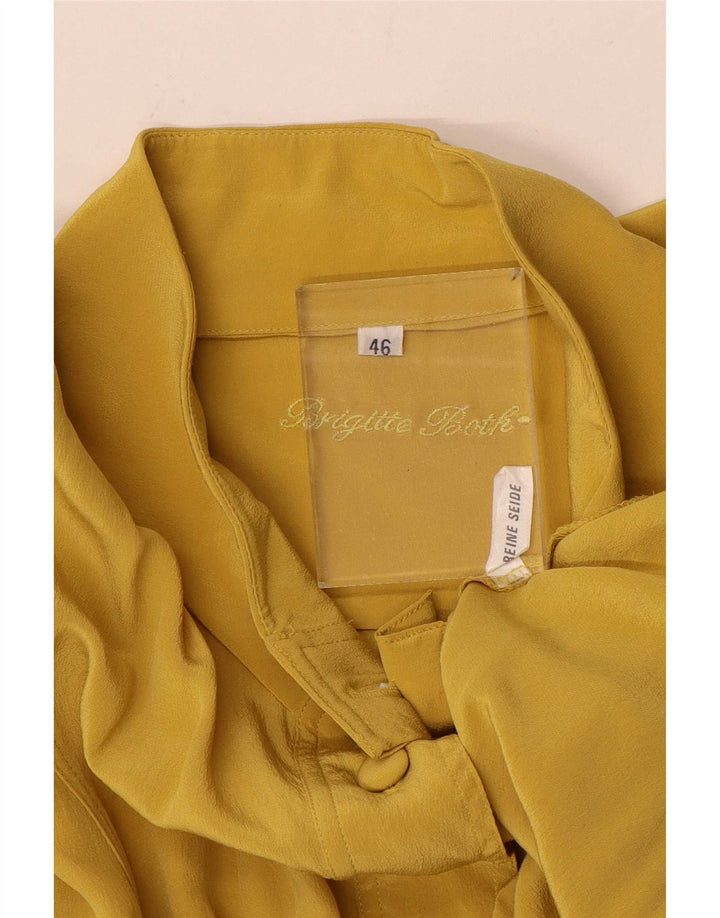 Brigitte Both Camisa Mujer IT 46 Grande Seda Amarilla