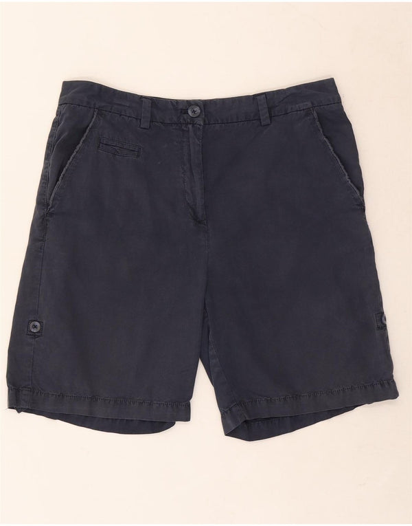 Marks & Spencer Pantalones cortos chinos para mujer UK 12 Medium W30 Azul marino Algodón