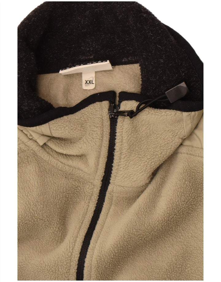 Chaqueta polar Asics para hombre UK 44 2XL Caqui Colorblock