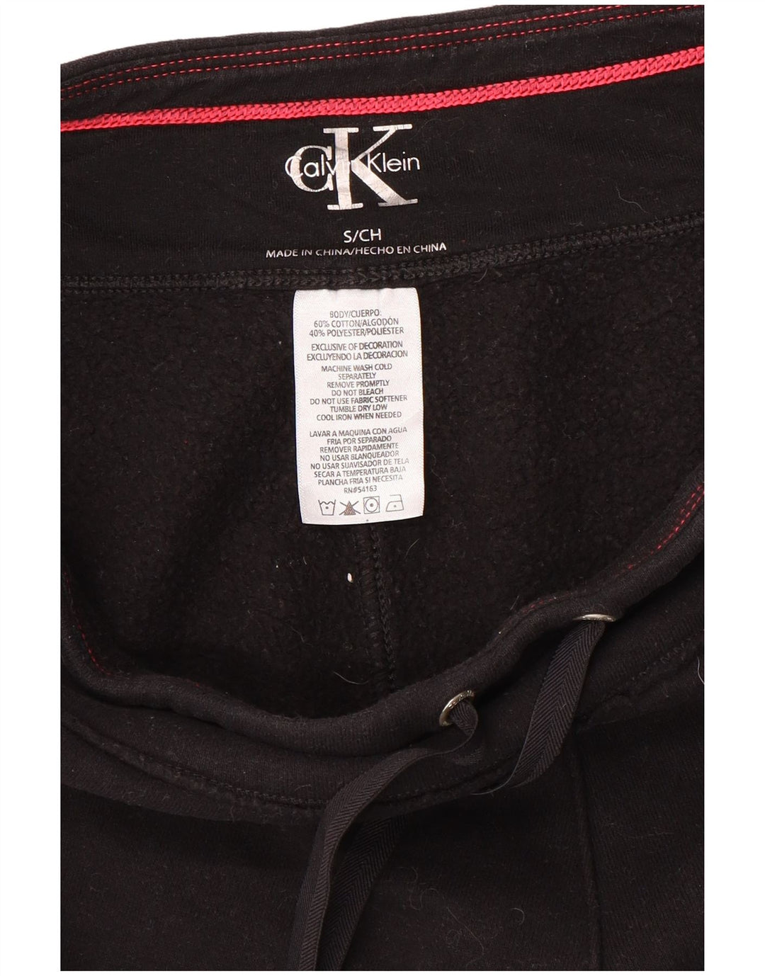 CALVIN KLEIN Pantalones de chándal gráficos para mujer Joggers UK 10 Small Black