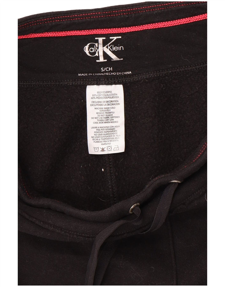 CALVIN KLEIN Pantalones de chándal gráficos para mujer Joggers UK 10 Small Black