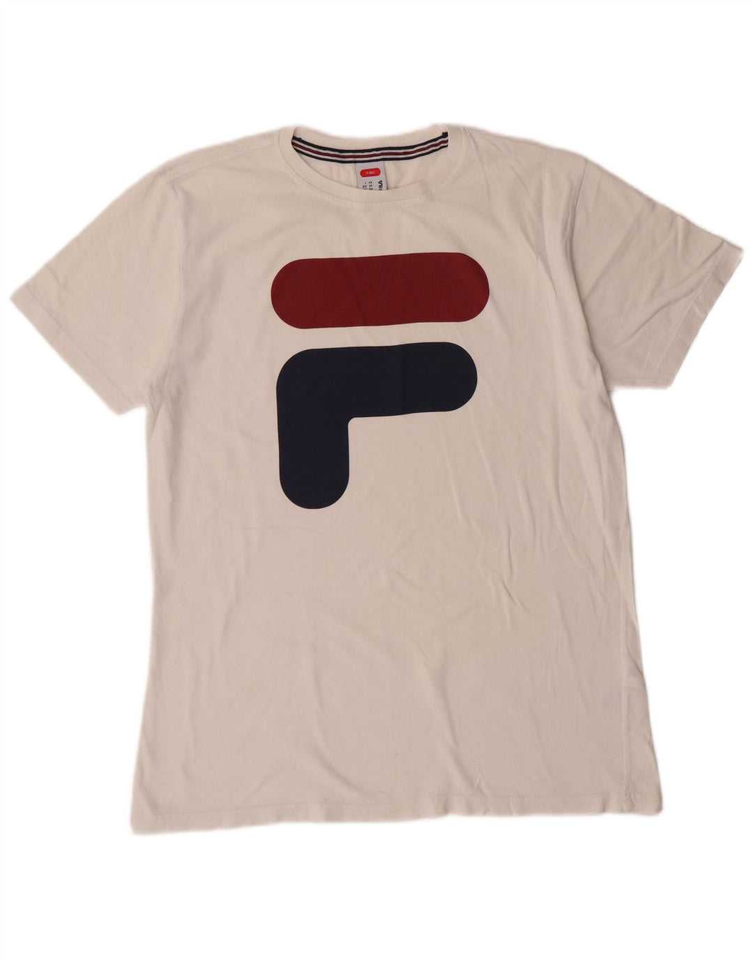 FILA Camiseta gráfica de tenis para hombre Top IT 46 Small White Cotton Sports