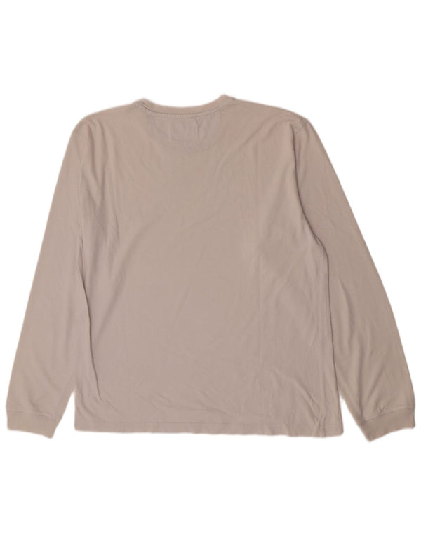 Champion Camiseta De Manga Larga Para Hombre De Algodón Blanco Roto Grande