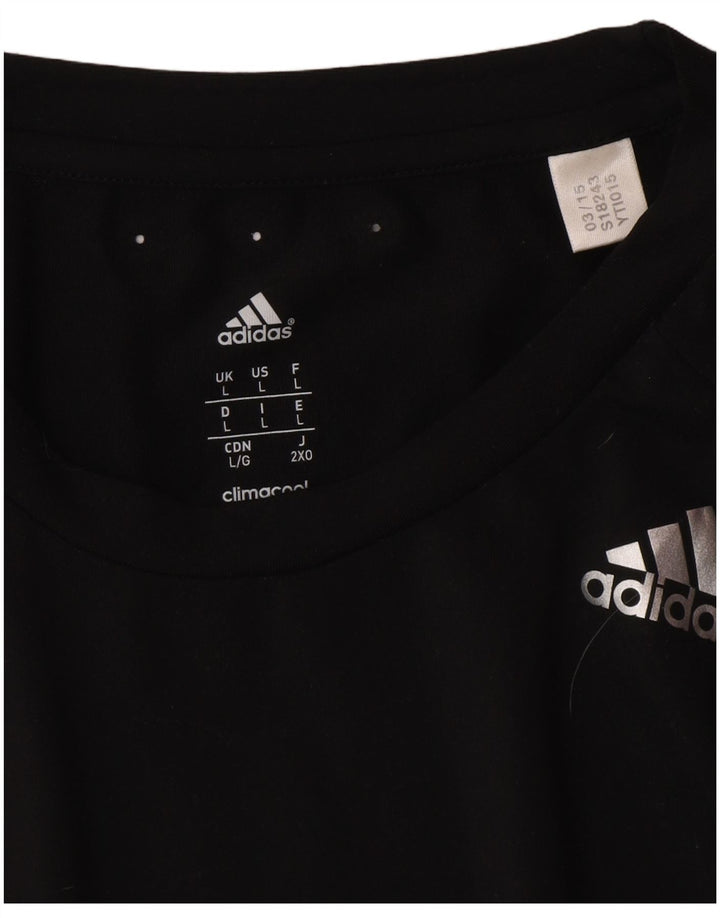 Adidas Mens Climacool Camiseta Top Grande Negro