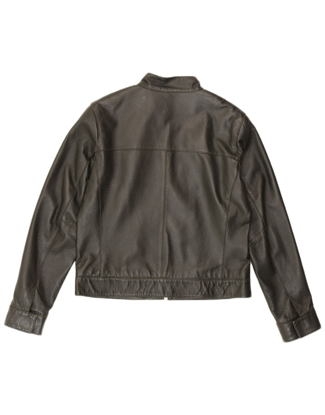 HELLINE Chaqueta de cuero para mujer UK 44 Cuero verde medio