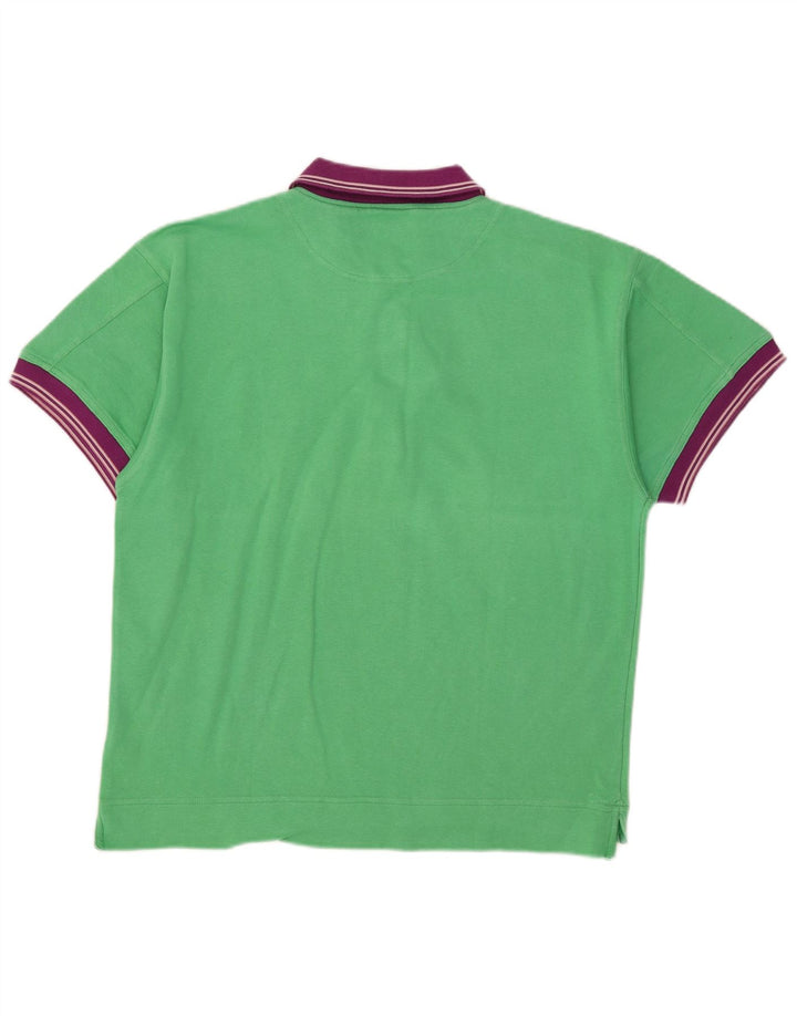 Polo de hombre Think Pink con diseño colour block en verde grande