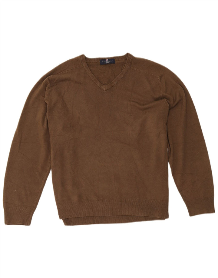 Marks & Spencer Suéter con Cuello en V Blue Harbor para Hombre Acrílico Marrón Grande