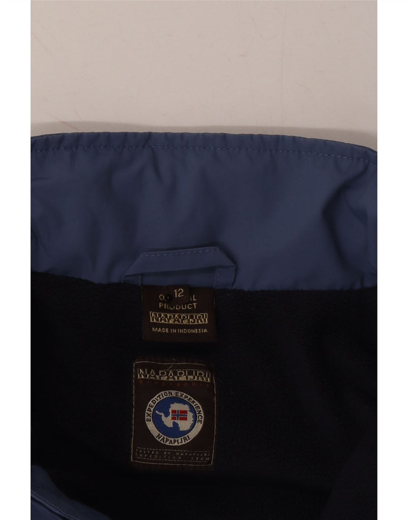 NAPAPIJRI Boys Windbreaker Jacket 11-12 Years Blue Vintage Napapijri and Second-Hand Napapijri from Messina Hembry 
