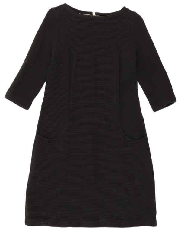 Boden Vestido tipo jersey regular con manga 3/4 para mujer UK 8 Small Algodón negro