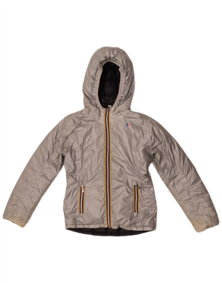 K-Way Chaqueta Acolchada Reversible Niña 9-10 Años Plata Poliéster