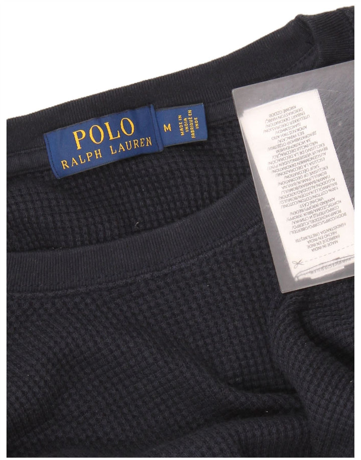 POLO RALPH LAUREN Camiseta Hombre Manga Larga Algodón Azul Marino Medio