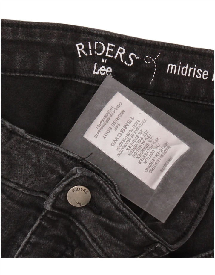 LEE Vaqueros recortados con corte de bota para mujer Riders de talle medio US 14 XL W32 L24 Negro