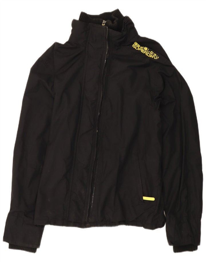 SUPERDRY Chaqueta cortavientos The Windcheater para mujer UK 40 XL Nylon negro