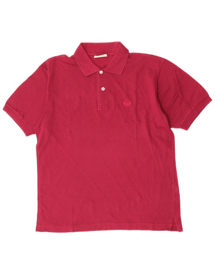 Sergio Tacchini Polo Hombre IT 48 Algodón Granate Medio