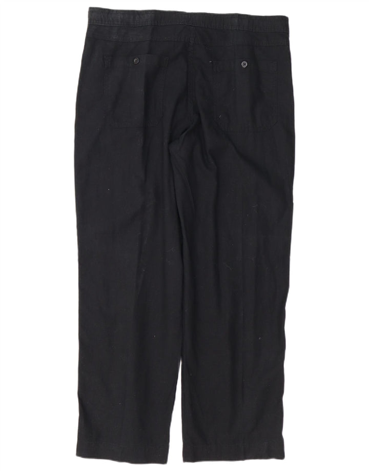 MARKS & SPENCER Pantalones casuales rectos Blue Harbor para hombre W36 L29 Negro