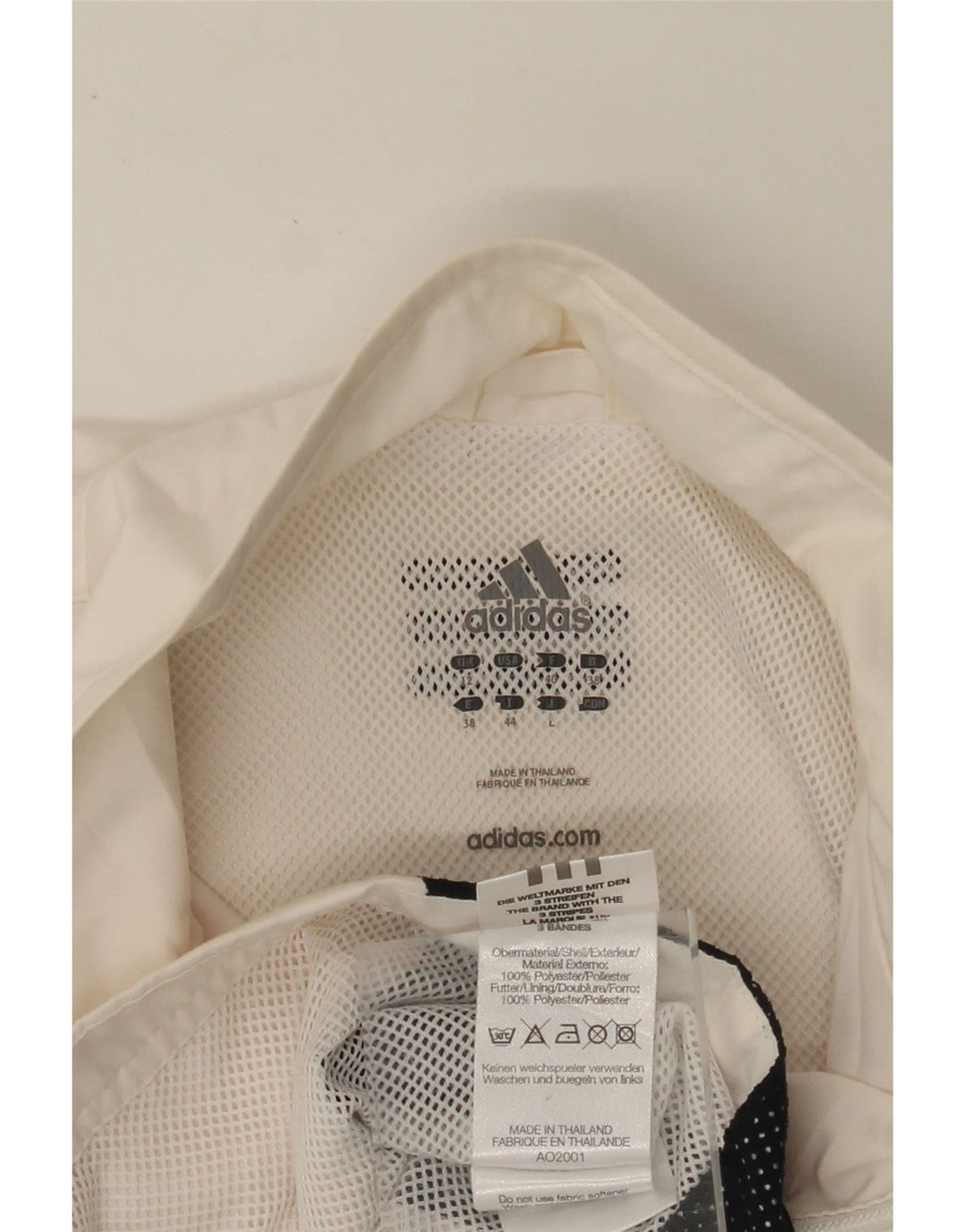 ADIDAS Chaqueta de chándal para mujer UK 12 Medium White Colourblock