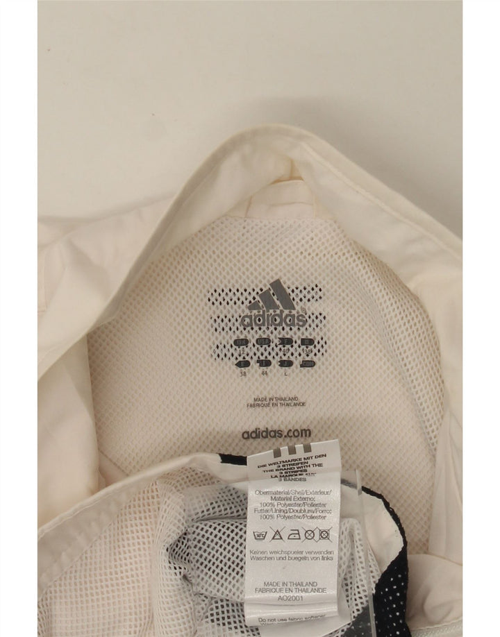 ADIDAS Chaqueta de chándal para mujer UK 12 Medium White Colourblock