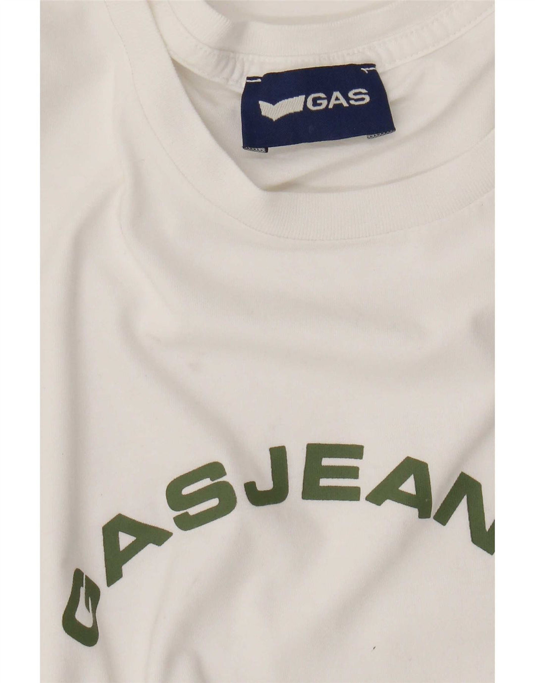 Gas Hombres Camiseta Gráfica Top Medio Blanco