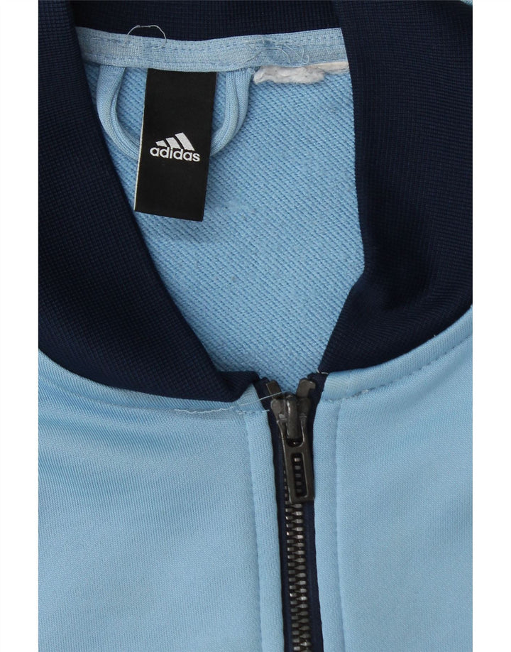 Adidas Hombre Chándal Top Chaqueta Grande Azul Colorblock Poliéster