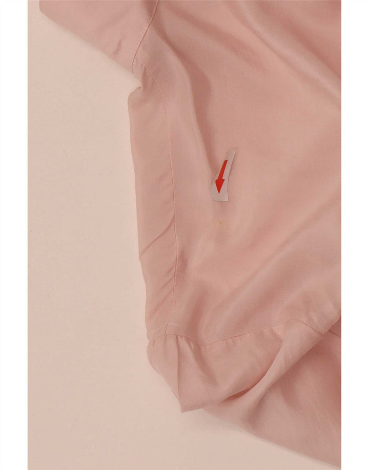 Vintage mujer camisa de gran tamaño blusa IT 44 seda rosa mediana