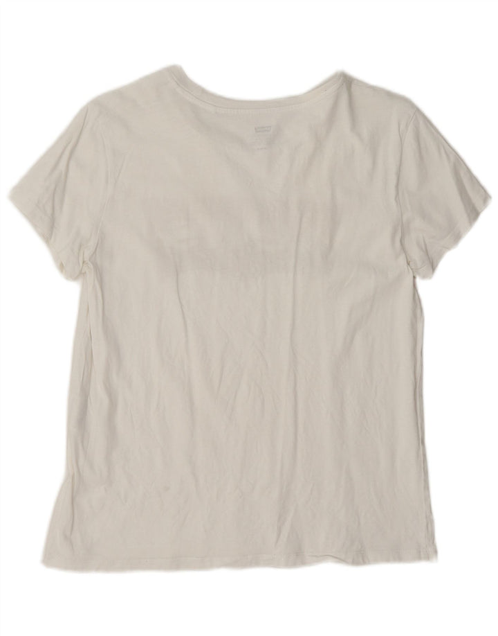 Levi's - Camiseta gráfica para mujer, talla 40, talla mediana, color blanco