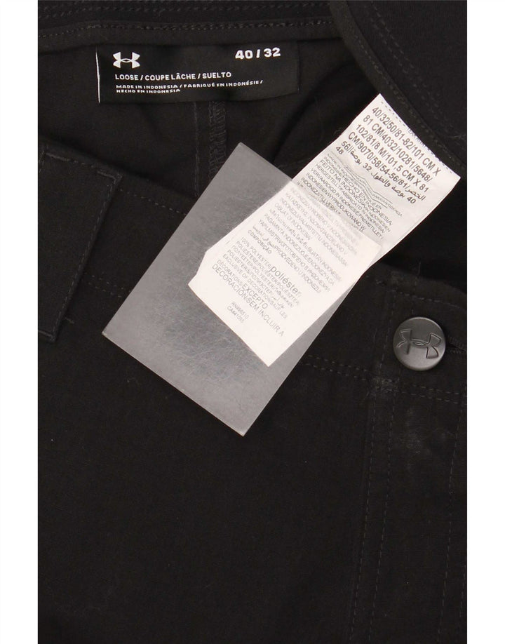 Under Armour Pantalón cargo recto para hombre W40 L32 Poliéster negro