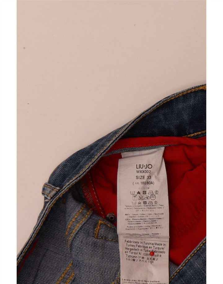 Jeans Ajustados Desgastados Mujer Liu Jo W33 L29 Algodón Azul